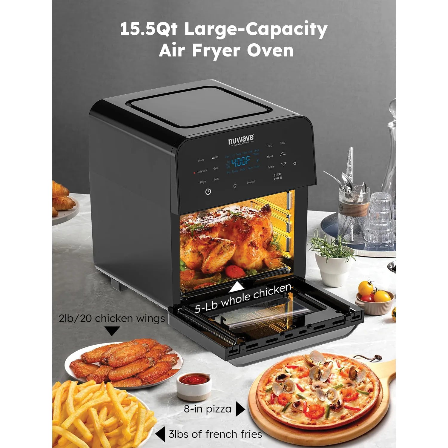 Nuwave Brio 15.5 QT Digital Air Fryer - Image 6