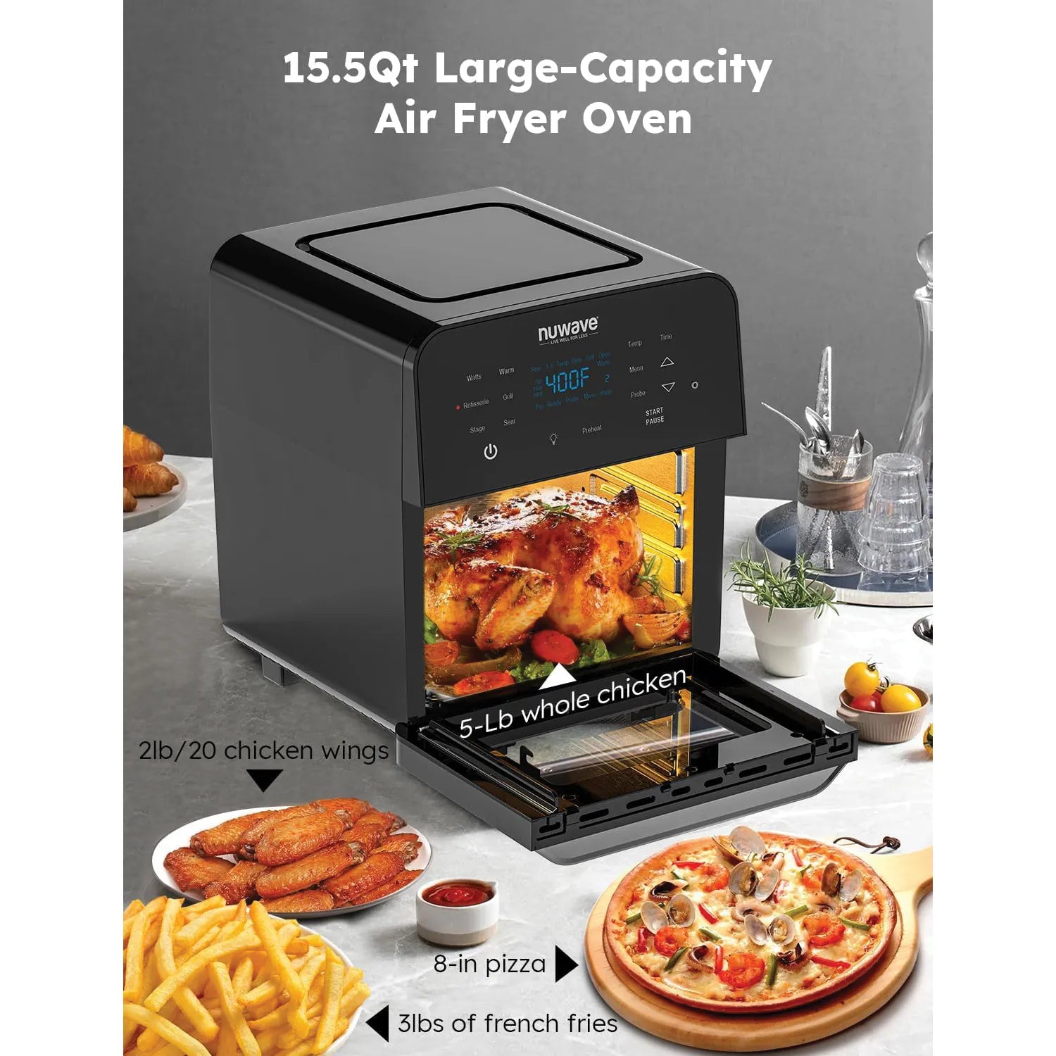 Nuwave Brio 15.5 QT Digital Air Fryer - Image 5
