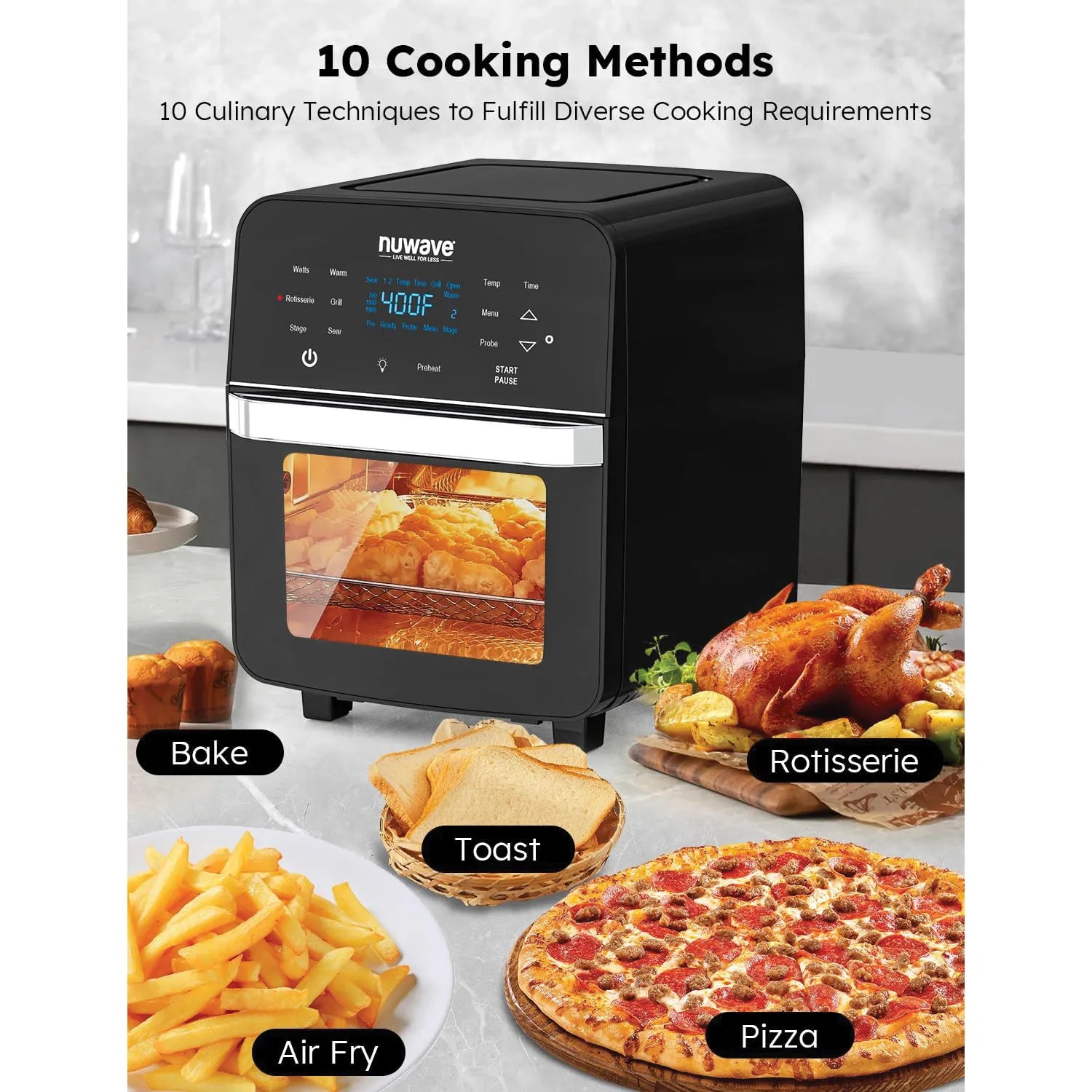 Nuwave Brio 15.5 QT Digital Air Fryer - Image 11