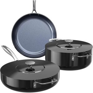 Duralon Blue Essential Series Non-Stick Cookware 5-Piece Set