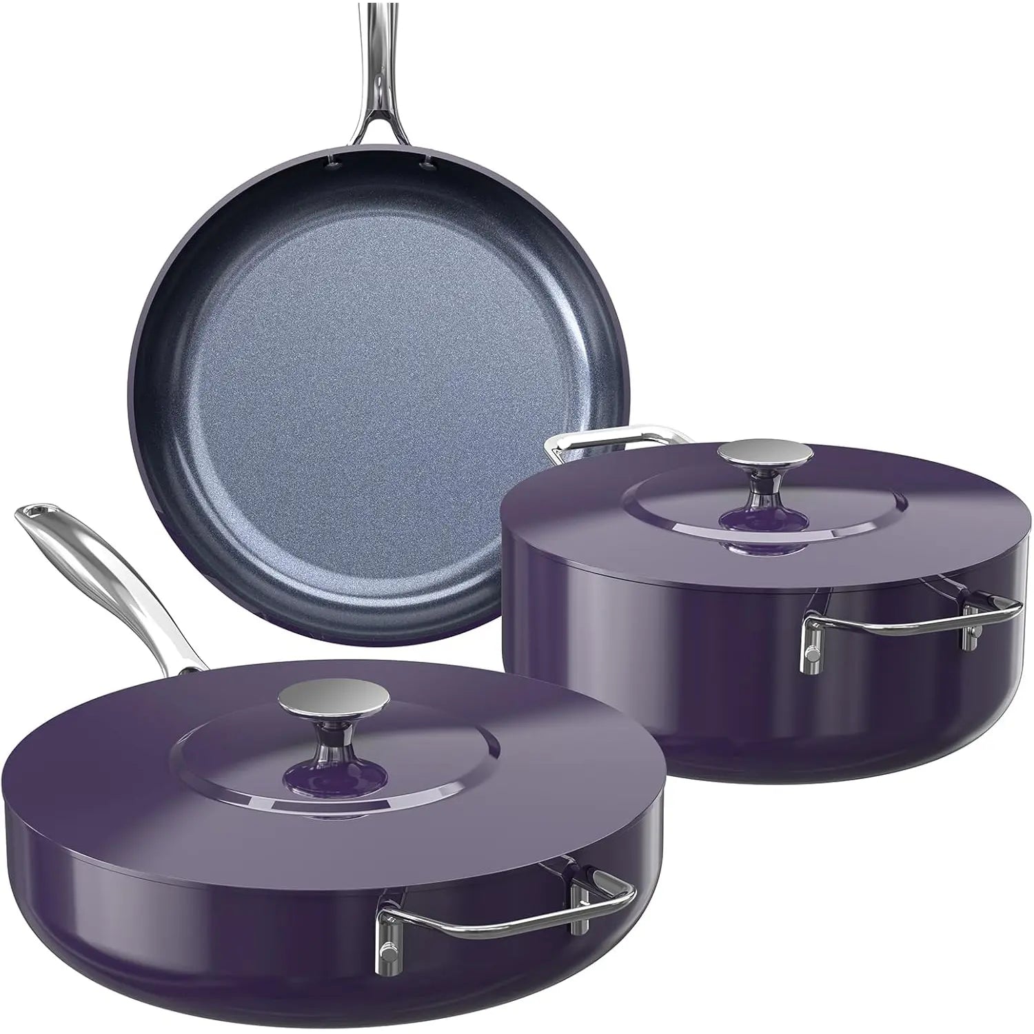 Duralon Blue Essential Series Non-Stick Cookware 5-Piece Set - Image 15