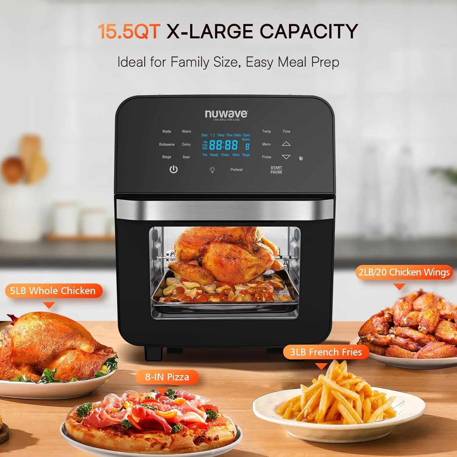 Nuwave Brio 15.5 QT Digital Air Fryer - Image 16