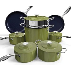 Duralon Blue Lux Non-Stick Cookware 13-Piece Set