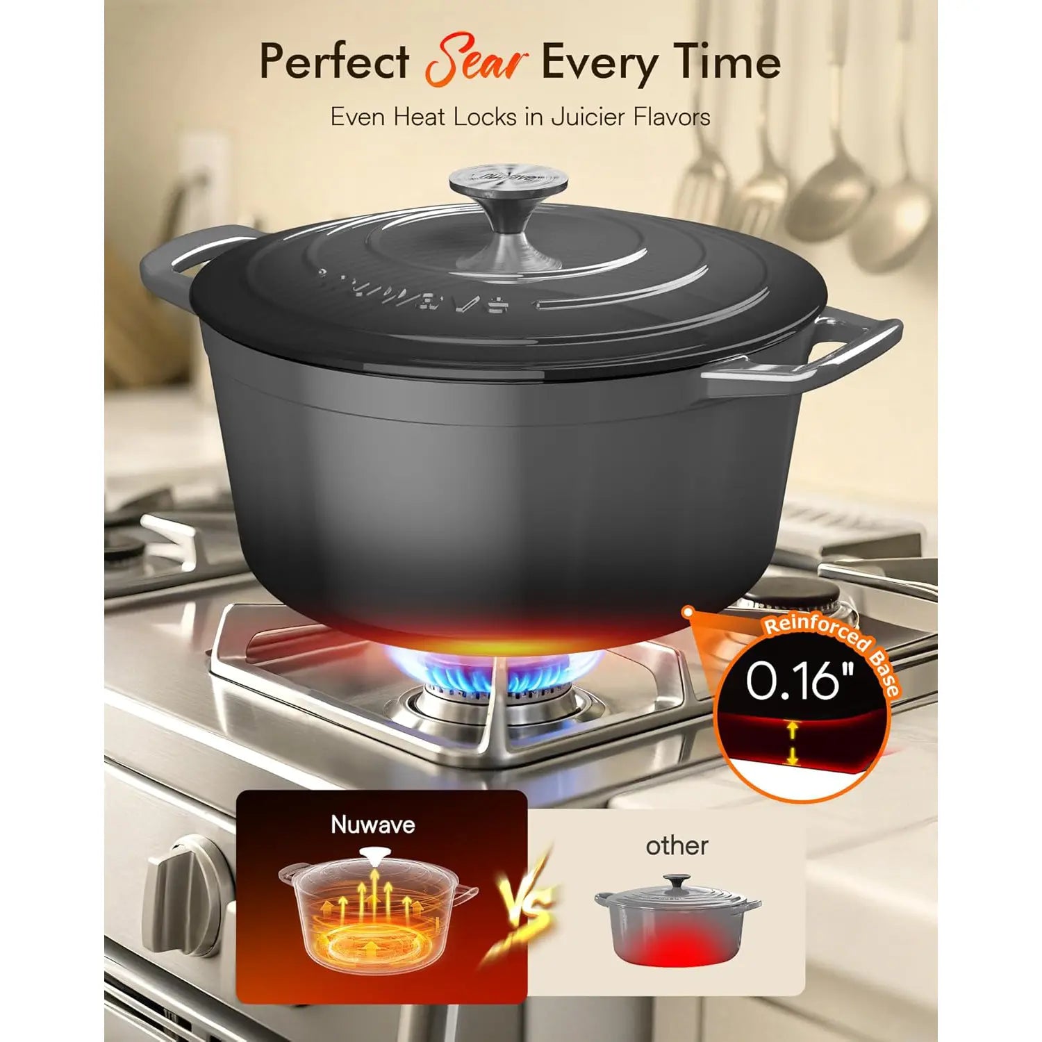 Nuwave Duracore 6QT Cast Iron Dutch Oven - Image 3